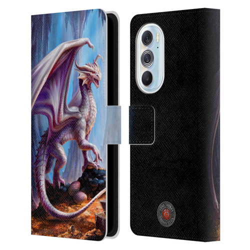 Anne Stokes Mix Fantasy Art Treasure Trove Leather Book Wallet Case Cover For Motorola Edge X30