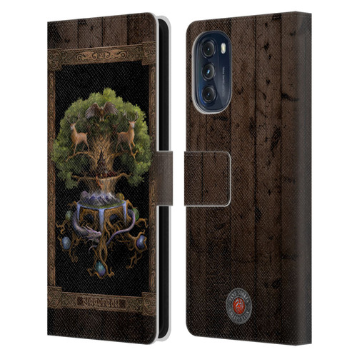 Anne Stokes Mix Fantasy Art Yggdrasil Leather Book Wallet Case Cover For Motorola Moto G (2022)