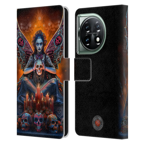 Anne Stokes Mix Fantasy Art Skull Fairy Leather Book Wallet Case Cover For OnePlus 11 5G
