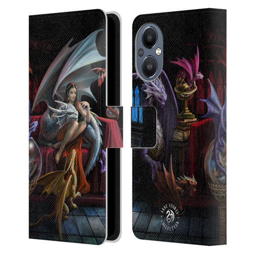 Anne Stokes Mix Fantasy Art Dragon Charm Leather Book Wallet Case Cover For OnePlus Nord N20 5G