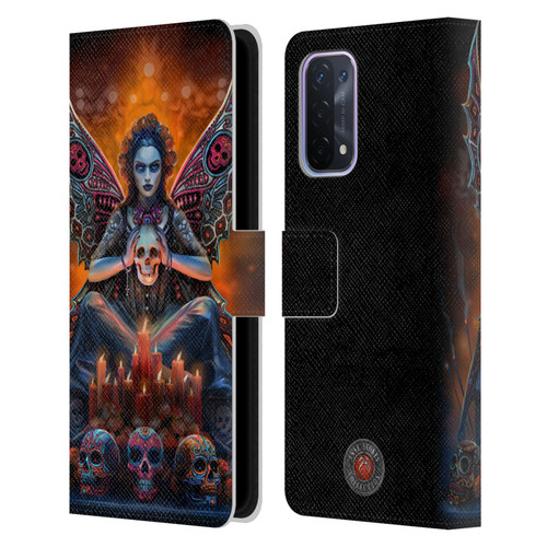 Anne Stokes Mix Fantasy Art Skull Fairy Leather Book Wallet Case Cover For OPPO A54 5G