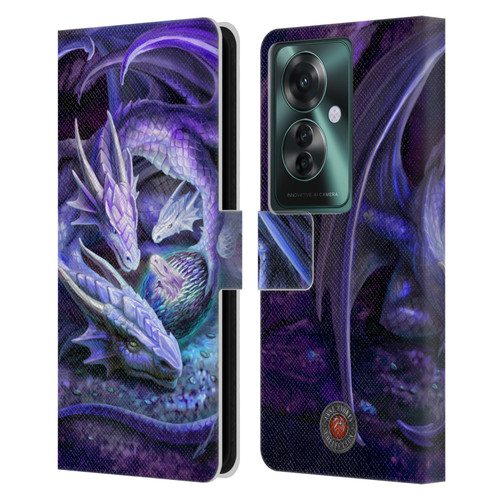 Anne Stokes Mix Fantasy Art Welcome Hatchling Leather Book Wallet Case Cover For OPPO Reno11 F 5G / F25 Pro 5G