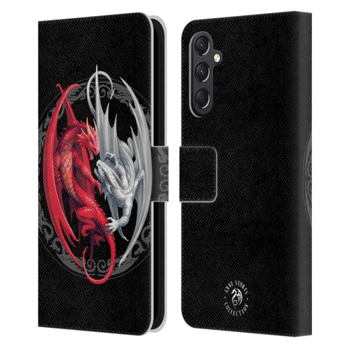 Anne Stokes Mix Fantasy Art Merlin's Dragons Leather Book Wallet Case Cover For Samsung Galaxy A24 4G / M34 5G