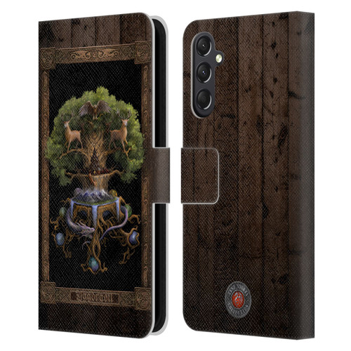 Anne Stokes Mix Fantasy Art Yggdrasil Leather Book Wallet Case Cover For Samsung Galaxy A24 4G / M34 5G