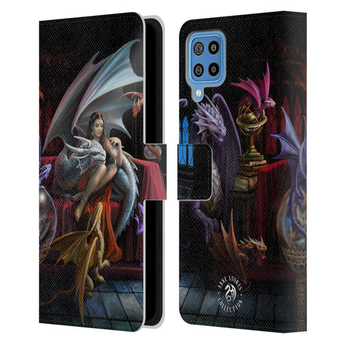 Anne Stokes Mix Fantasy Art Dragon Charm Leather Book Wallet Case Cover For Samsung Galaxy F22 (2021)