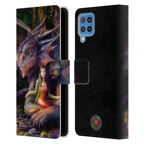 Anne Stokes Mix Fantasy Art Spirit Dragon Leather Book Wallet Case Cover For Samsung Galaxy F22 (2021)