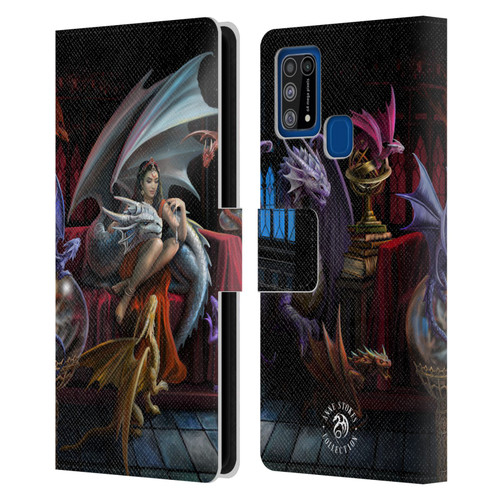 Anne Stokes Mix Fantasy Art Dragon Charm Leather Book Wallet Case Cover For Samsung Galaxy M31 (2020)