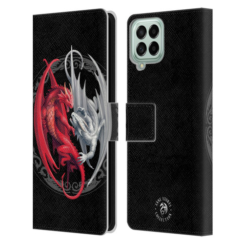 Anne Stokes Mix Fantasy Art Merlin's Dragons Leather Book Wallet Case Cover For Samsung Galaxy M53 (2022)