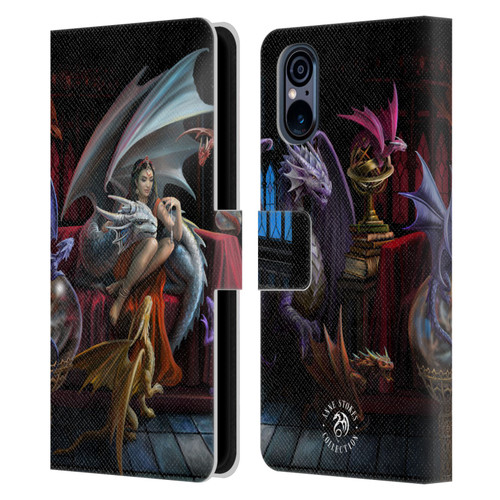 Anne Stokes Mix Fantasy Art Dragon Charm Leather Book Wallet Case Cover For Sony Xperia 5 V 5G
