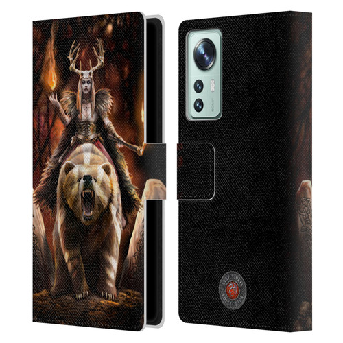 Anne Stokes Mix Fantasy Art Viking Witch Leather Book Wallet Case Cover For Xiaomi 12