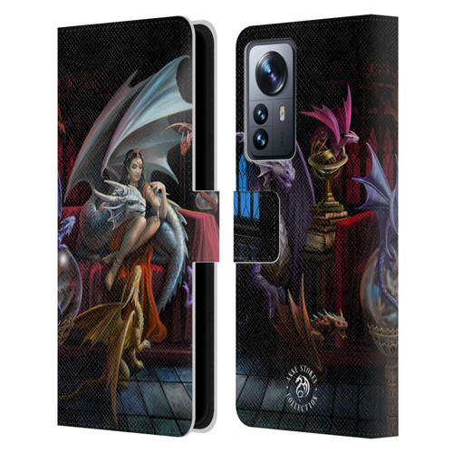 Anne Stokes Mix Fantasy Art Dragon Charm Leather Book Wallet Case Cover For Xiaomi 12 Pro