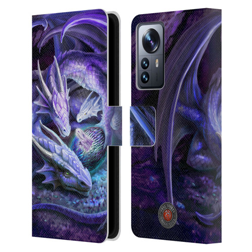 Anne Stokes Mix Fantasy Art Welcome Hatchling Leather Book Wallet Case Cover For Xiaomi 12 Pro