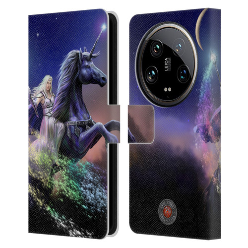 Anne Stokes Mix Fantasy Art Rainbow Magic Leather Book Wallet Case Cover For Xiaomi 14 Ultra