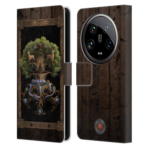 Anne Stokes Mix Fantasy Art Yggdrasil Leather Book Wallet Case Cover For Xiaomi 14 Ultra