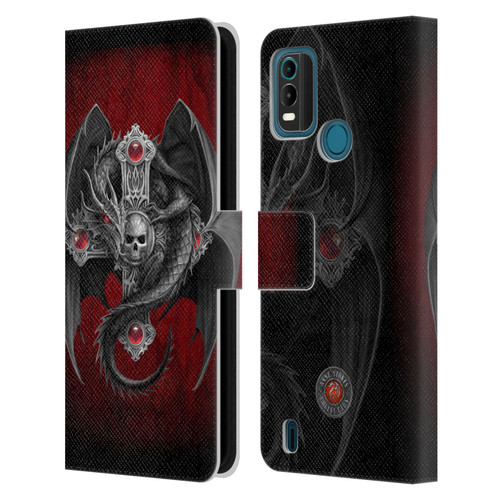 Anne Stokes Tribal Gothic Dragon Leather Book Wallet Case Cover For Nokia G11 Plus