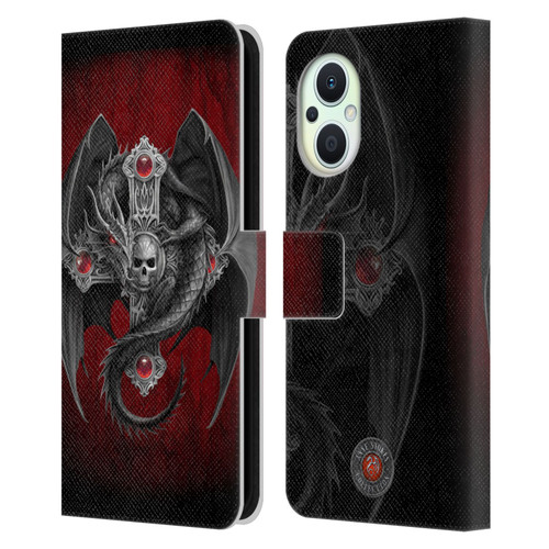 Anne Stokes Tribal Gothic Dragon Leather Book Wallet Case Cover For OPPO Reno8 Lite