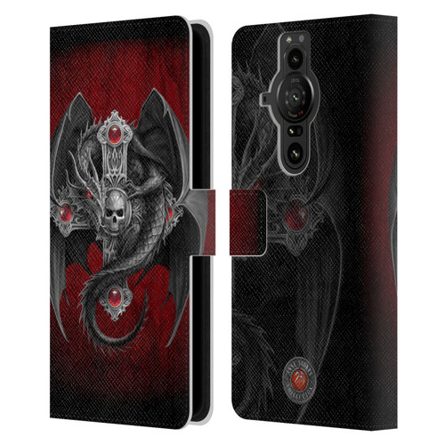 Anne Stokes Tribal Gothic Dragon Leather Book Wallet Case Cover For Sony Xperia Pro-I
