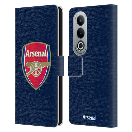 Arsenal FC Crest 2 Full Colour Blue Leather Book Wallet Case Cover For OPPO OnePlus Ace 3V 5G