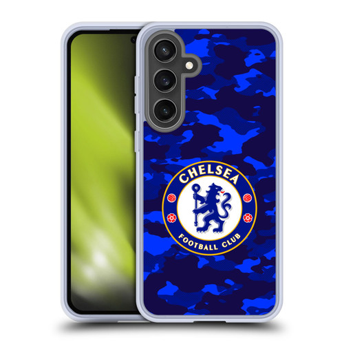 Chelsea Football Club Crest Camouflage Soft Gel Case for Samsung Galaxy S24 FE