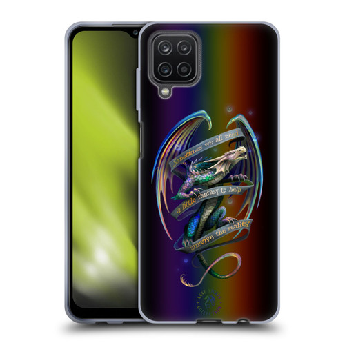Anne Stokes Dragon Fantasy Survive The Reality Soft Gel Case for Samsung Galaxy A12 (2020)