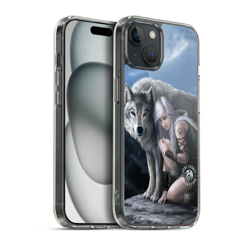 Anne Stokes Wolves Protector Soft Gel Case for Apple iPhone 15 Plus
