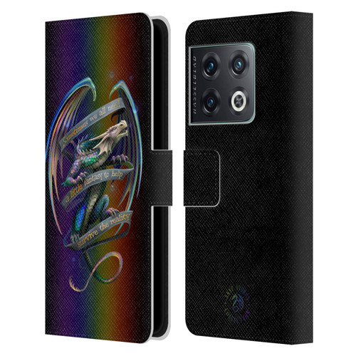 Anne Stokes Dragon Fantasy Survive The Reality Leather Book Wallet Case Cover For OnePlus 10 Pro