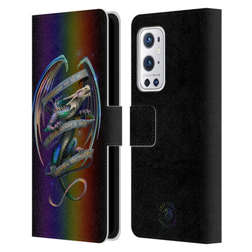 Anne Stokes Dragon Fantasy Survive The Reality Leather Book Wallet Case Cover For OnePlus 9 Pro