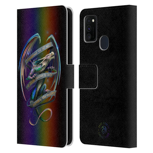 Anne Stokes Dragon Fantasy Survive The Reality Leather Book Wallet Case Cover For Samsung Galaxy M30s (2019)/M21 (2020)