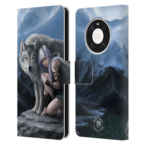 Anne Stokes Wolves Protector Leather Book Wallet Case Cover For Huawei Mate 40 Pro 5G