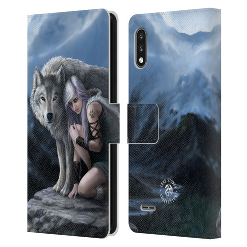 Anne Stokes Wolves Protector Leather Book Wallet Case Cover For LG K22