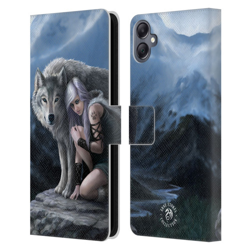 Anne Stokes Wolves Protector Leather Book Wallet Case Cover For Samsung Galaxy A05