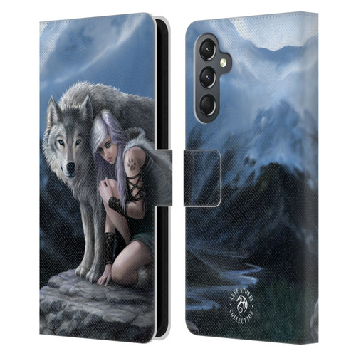 Anne Stokes Wolves Protector Leather Book Wallet Case Cover For Samsung Galaxy A25 5G