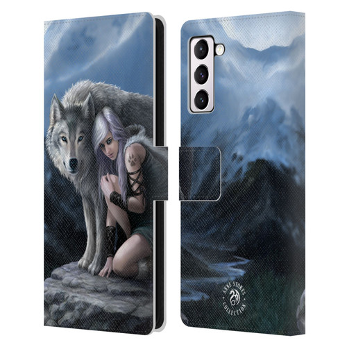 Anne Stokes Wolves Protector Leather Book Wallet Case Cover For Samsung Galaxy S21+ 5G