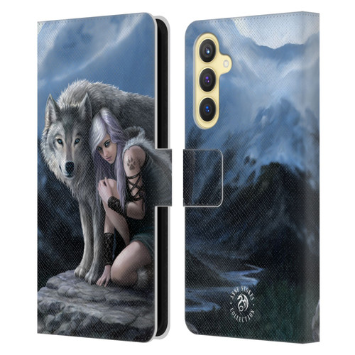 Anne Stokes Wolves Protector Leather Book Wallet Case Cover For Samsung Galaxy S23 FE 5G