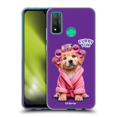 P.D. Moreno Furry Fun Artwork Puppy With Curlers Soft Gel Case for Huawei P Smart (2020)