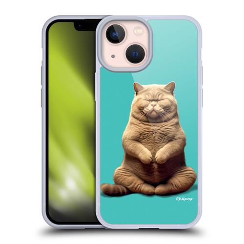 P.D. Moreno Furry Fun Artwork Sitting Cat Soft Gel Case for Apple iPhone 13 Mini