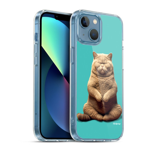 P.D. Moreno Furry Fun Artwork Sitting Cat Soft Gel Case for Apple iPhone 13 Mini & MagSafe