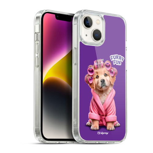 P.D. Moreno Furry Fun Artwork Puppy Soft Gel Case for Apple iPhone 14