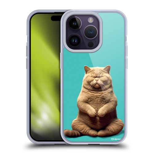 P.D. Moreno Furry Fun Artwork Sitting Cat Soft Gel Case for Apple iPhone 14 Pro