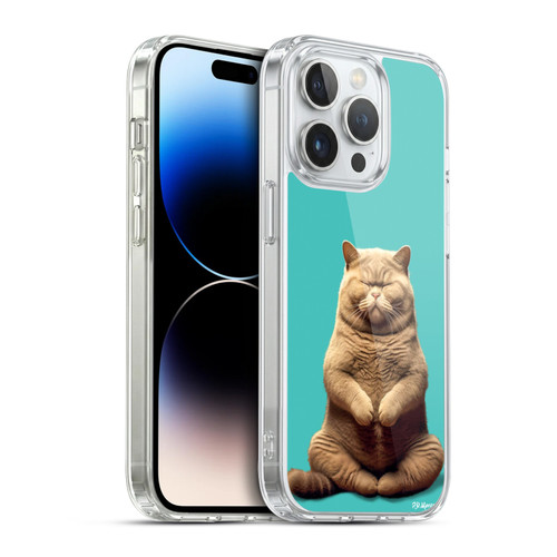 P.D. Moreno Furry Fun Artwork Sitting Cat Soft Gel Case for Apple iPhone 14 Pro & MagSafe