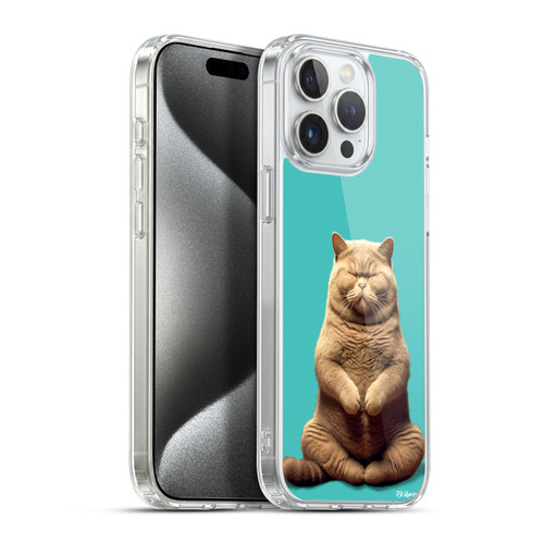 P.D. Moreno Furry Fun Artwork Sitting Cat Soft Gel Case for Apple iPhone 15 Pro Max & MagSafe