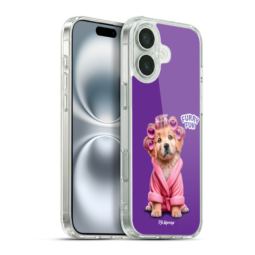P.D. Moreno Furry Fun Artwork Puppy Soft Gel Case for Apple iPhone 16 Plus & MagSafe