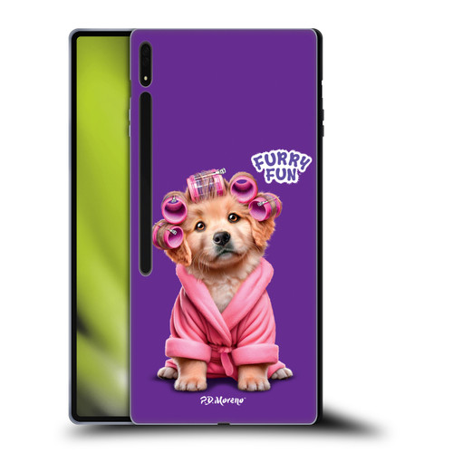 P.D. Moreno Furry Fun Artwork Puppy With Curlers Soft Gel Case for Samsung Galaxy Tab S8 Ultra