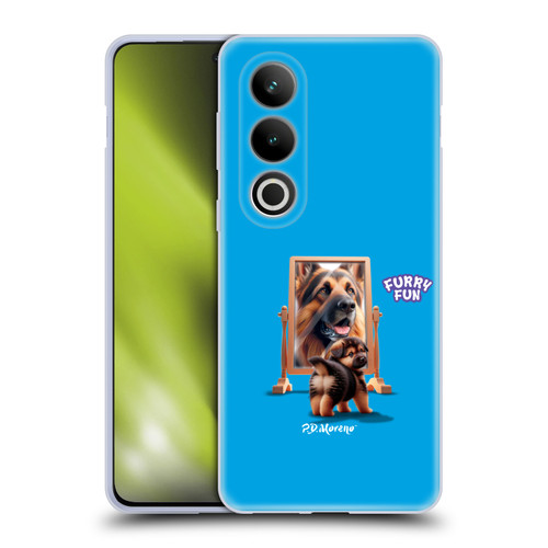 P.D. Moreno Furry Fun Artwork German Shepherd Mirror Soft Gel Case for OPPO OnePlus Ace 3V 5G