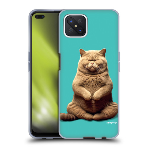 P.D. Moreno Furry Fun Artwork Sitting Cat Soft Gel Case for OPPO Reno4 Z 5G