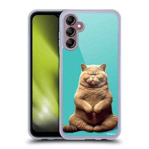 P.D. Moreno Furry Fun Artwork Sitting Cat Soft Gel Case for Samsung Galaxy A14 5G
