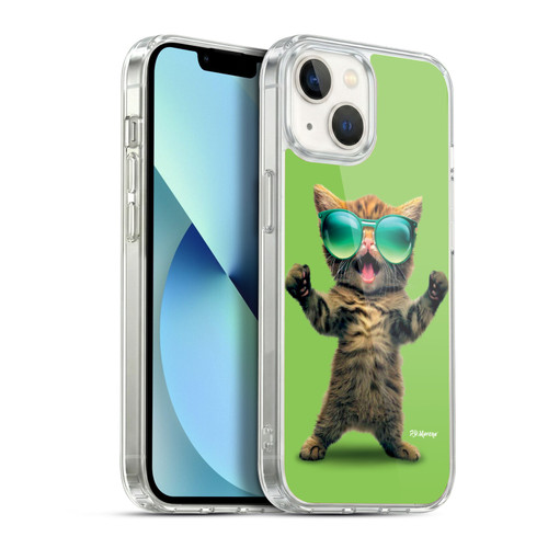 P.D. Moreno Furry Fun Artwork Cat Sunglasses Soft Gel Case for Apple iPhone 13