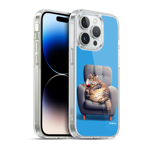 P.D. Moreno Furry Fun Artwork Fat Cat Armchair Soft Gel Case for Apple iPhone 13 Pro & MagSafe
