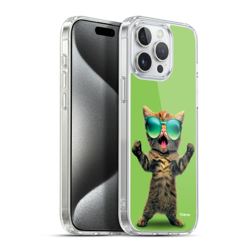 P.D. Moreno Furry Fun Artwork Cat Sunglasses Soft Gel Case for Apple iPhone 15 Pro Max & MagSafe