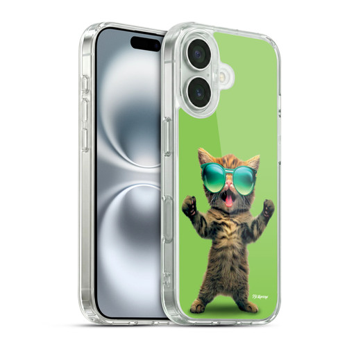 P.D. Moreno Furry Fun Artwork Cat Sunglasses Soft Gel Case for Apple iPhone 16 & MagSafe